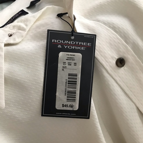 ROUND TREE & YORK WHITE BUTTON UP SHIRT - Picture 8 of 9